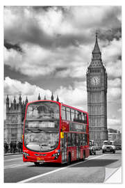 Muursticker Big Ben and Red Bus