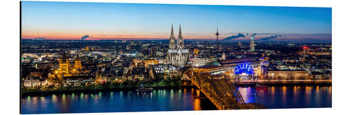 Aluminium print Birdseye view of Cologne