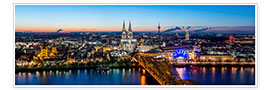 Poster  Birdseye view of Cologne - euregiophoto