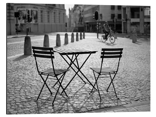 Tableau en aluminium Café à Paris I