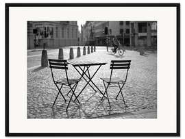 Gerahmter Kunstdruck Straßencafé in Paris I