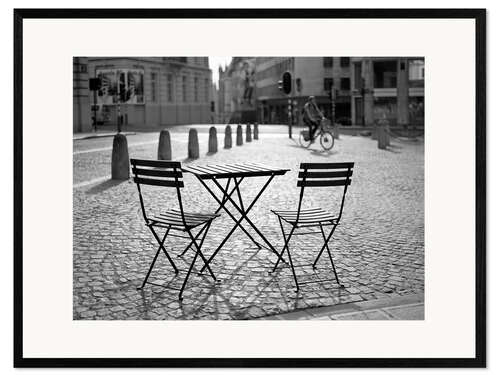 Framed art print Sidewalk cafe in Paris I