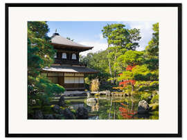 Plakat artystyczny premium w ramie Ginkakuji Temple