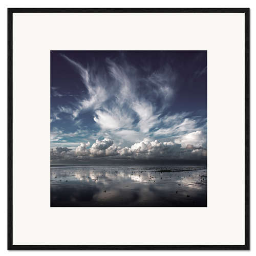 Impressão artística com moldura Ocean and Clouds