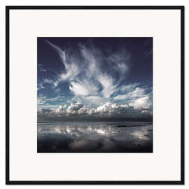 Impression artistique encadrée Nuages et mer 