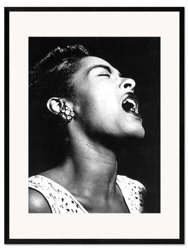 Impressão artística com moldura Billie Holiday