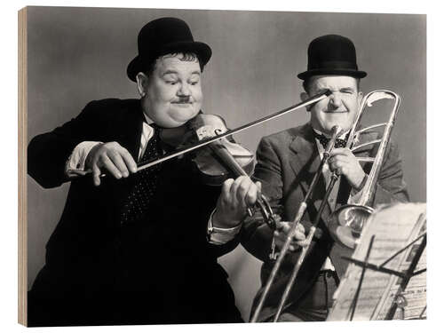 Holzbild Laurel und Hardy I