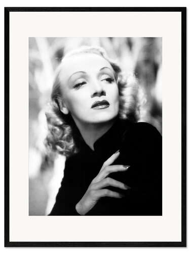 Ingelijste kunstdruk Marlene Dietrich I