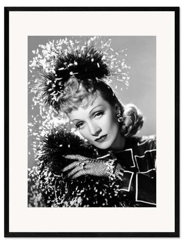 Inramat konsttryck Marlene Dietrich II