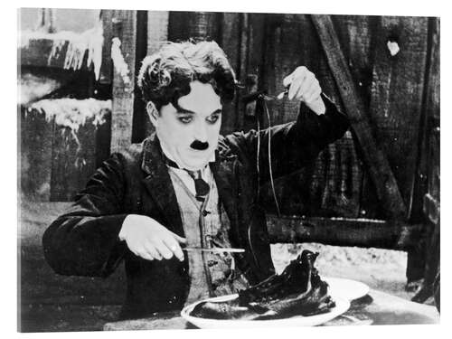 Stampa su vetro acrilico Chaplin: La febbre dell'oro
