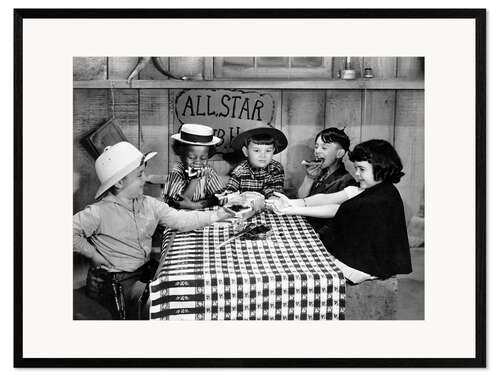 Ingelijste kunstdruk Silent Film: Little Rascals