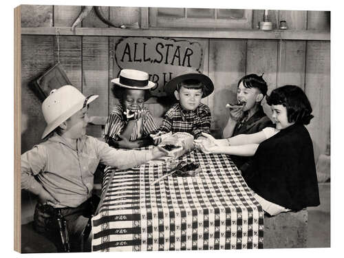 Wood print Silent Film: Little Rascals