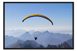Gerahmter Kunstdruck Paragliding