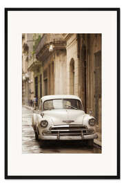 Gerahmter Kunstdruck Oldtimer in Havanna