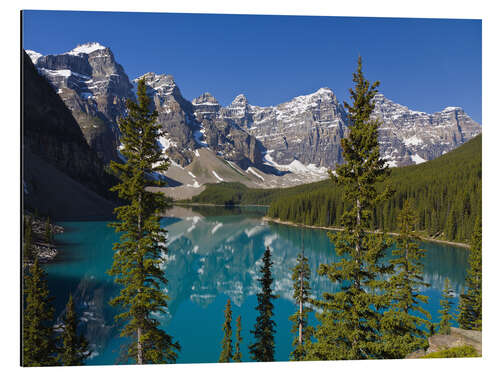 Tableau en aluminium Lac Moraine dans le parc national de Banff, Canada