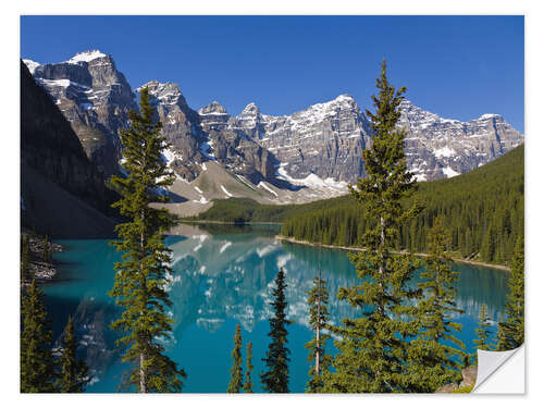 Wandsticker See vor den Canadian Rockies