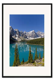 Gerahmter Kunstdruck Moraine Lake im Bergtal
