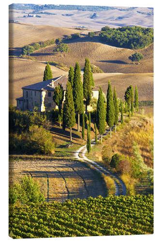 Leinwandbild Belvedere-Haus in San Quirico