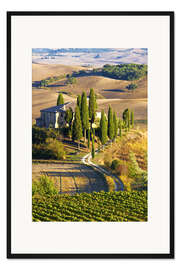 Gerahmter Kunstdruck Belvedere-Haus in San Quirico