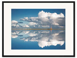 Gerahmter Kunstdruck Westerheversand im Spiegel