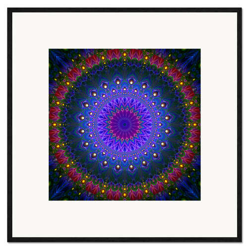 Gerahmter Kunstdruck Mandala Indien 5