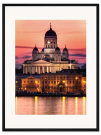 Gerahmter Kunstdruck Dom in Helsinki