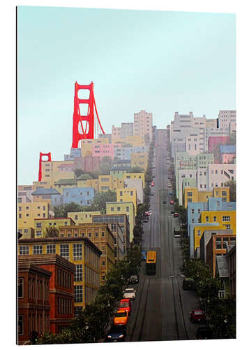 Gallery print San Francisco and Golden Gate Bridgee