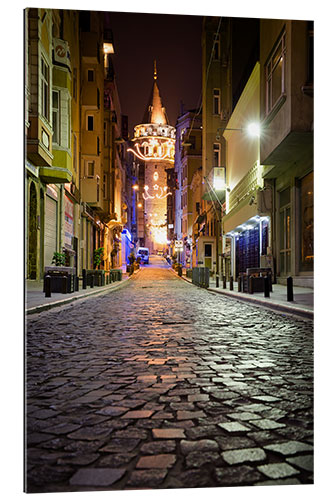 Galleriprint The famous Galata-Tower at night (Istanbul/Turkey)