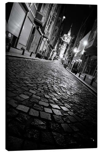 Canvas print Galata Tower at night, Istanbul