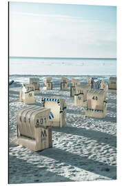 Magnettafel Strandkörbe an der Nordsee in Duhnen (Cuxhaven/Deutschland)