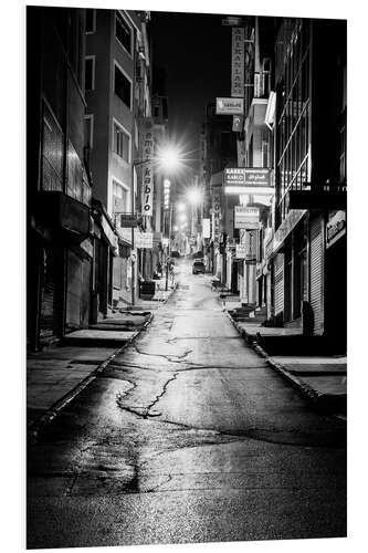 Stampa su PVC a dusky street at night in Istanbul - Turkey