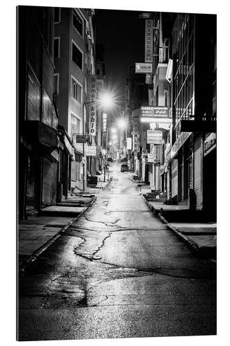 Gallery print a dusky street at night in Istanbul - Turkey