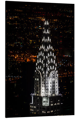 Aluminiumsbilde Chrysler Building New York City by Night