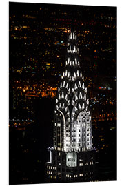 Foam board print Chrysler Building New York City by Night