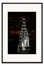 Gerahmter Kunstdruck Chrysler Building New York City by Night