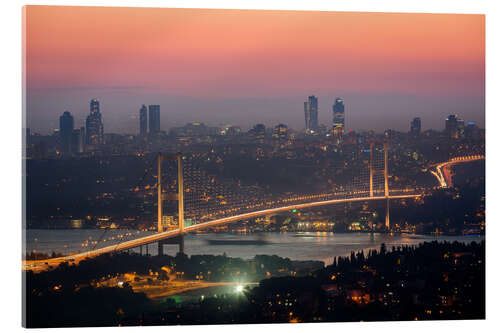 Acrylglasbild Bosporus-Bridge at Night (Istanbul / Turkey)