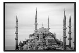 Gerahmter Kunstdruck the blue mosque in Istanbul / Turkey