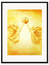 Gerahmter Kunstdruck Schutzengel der Erde