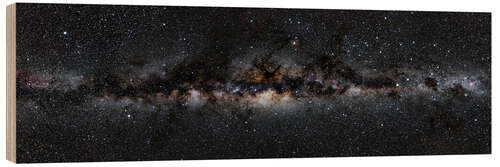 Wood print Milky way panorama