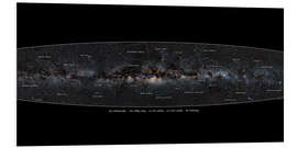 Foam board print Milky Way, labeled (german)