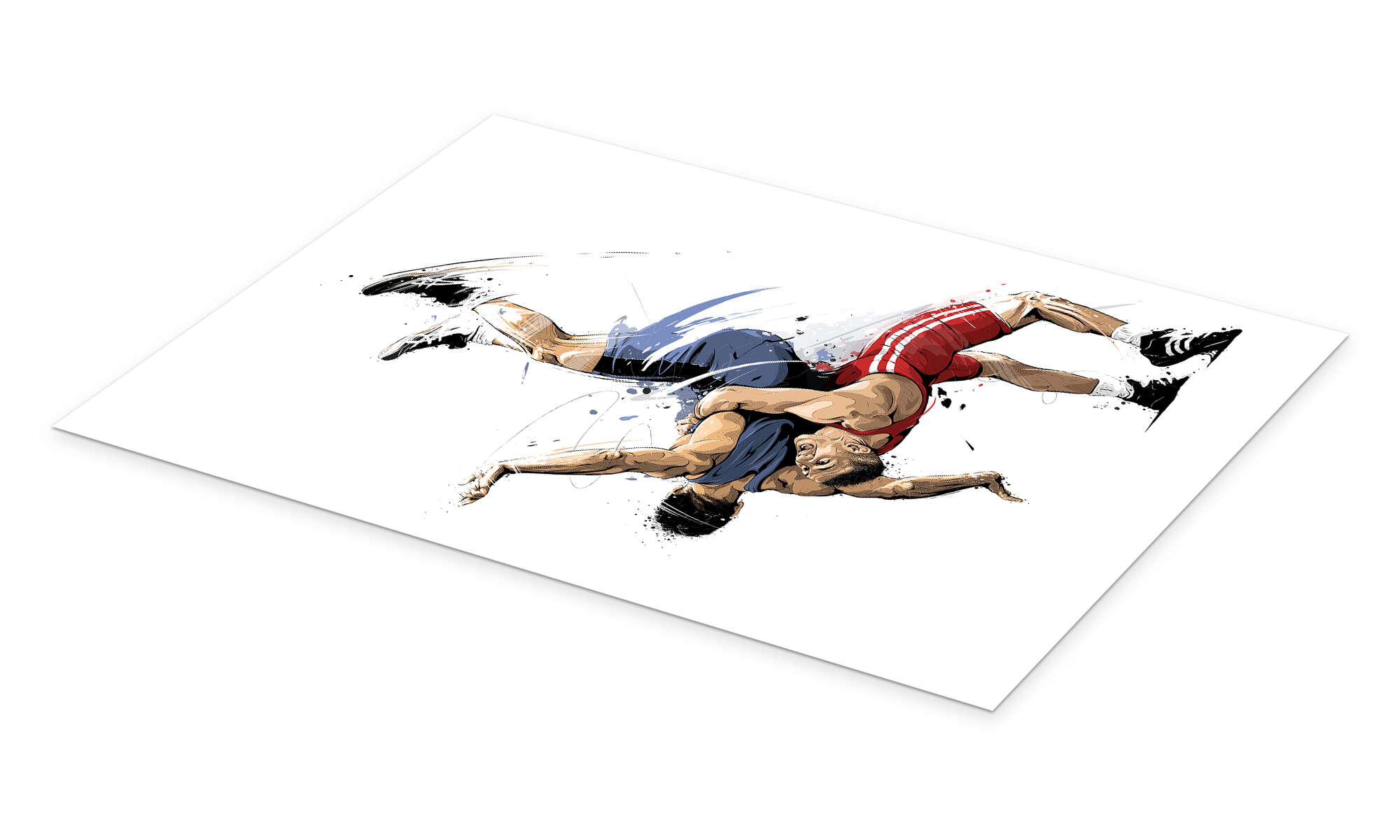 Personalized Wrestling Gift Wrestler Art Print Wrestling -  Portugal