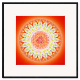 Kehystetty taidepainatus Health Mandala with flower of life