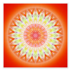 Plakat  Health Mandala with flower of life - Christine Bässler
