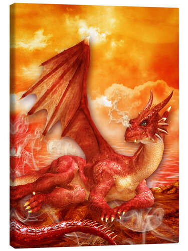 Canvas print Red Power Dragon