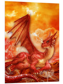 Quadro em PVC Red Power Dragon