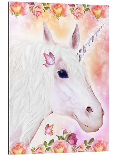 Aluminium print Loving Unicorn