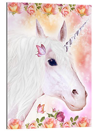 Tableau en plexi-alu Adorable licorne