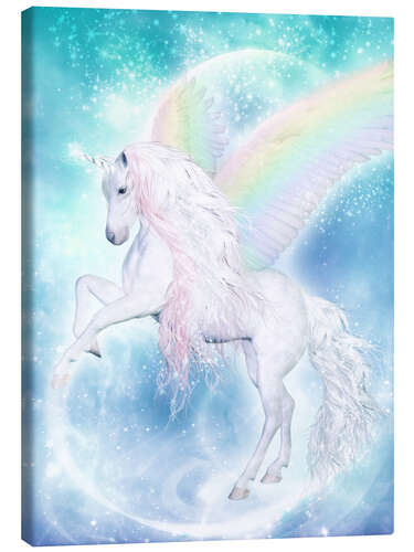 Canvas print Regenboog eenhoorn pegasus