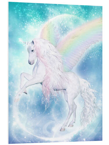 Foam board print Rainbow Unicorn Pegasus