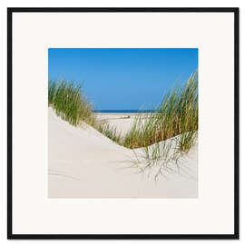 Framed art print the coastline of the german sea on the island Norderney (Germany)